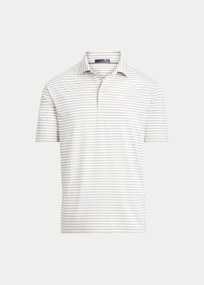 Polos Ralph Lauren Hombre Grises Claro / Blancos - Classic Fit Performance - UAWHB1830